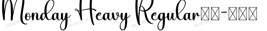 Monday Heavy Regular下载字体转换